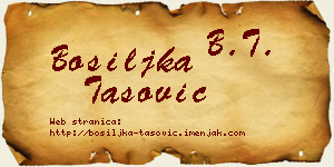 Bosiljka Tašović vizit kartica